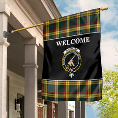 MacMillan Tartan Crest Black Garden Flag