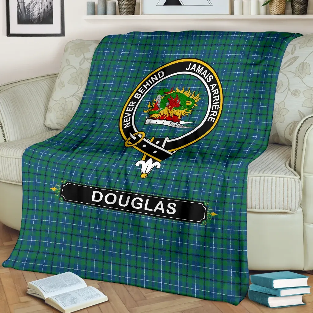 Douglas Tartan Crest Blanket - 3 Sizes