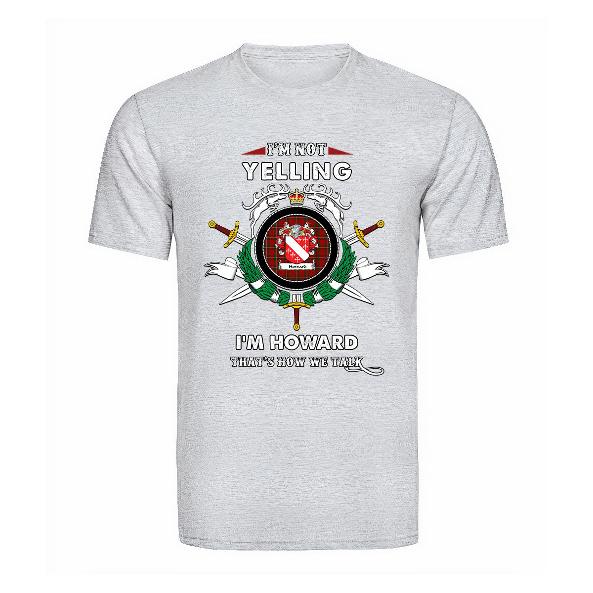 Howard Tartan Crest T-shirt - I'm not yelling style