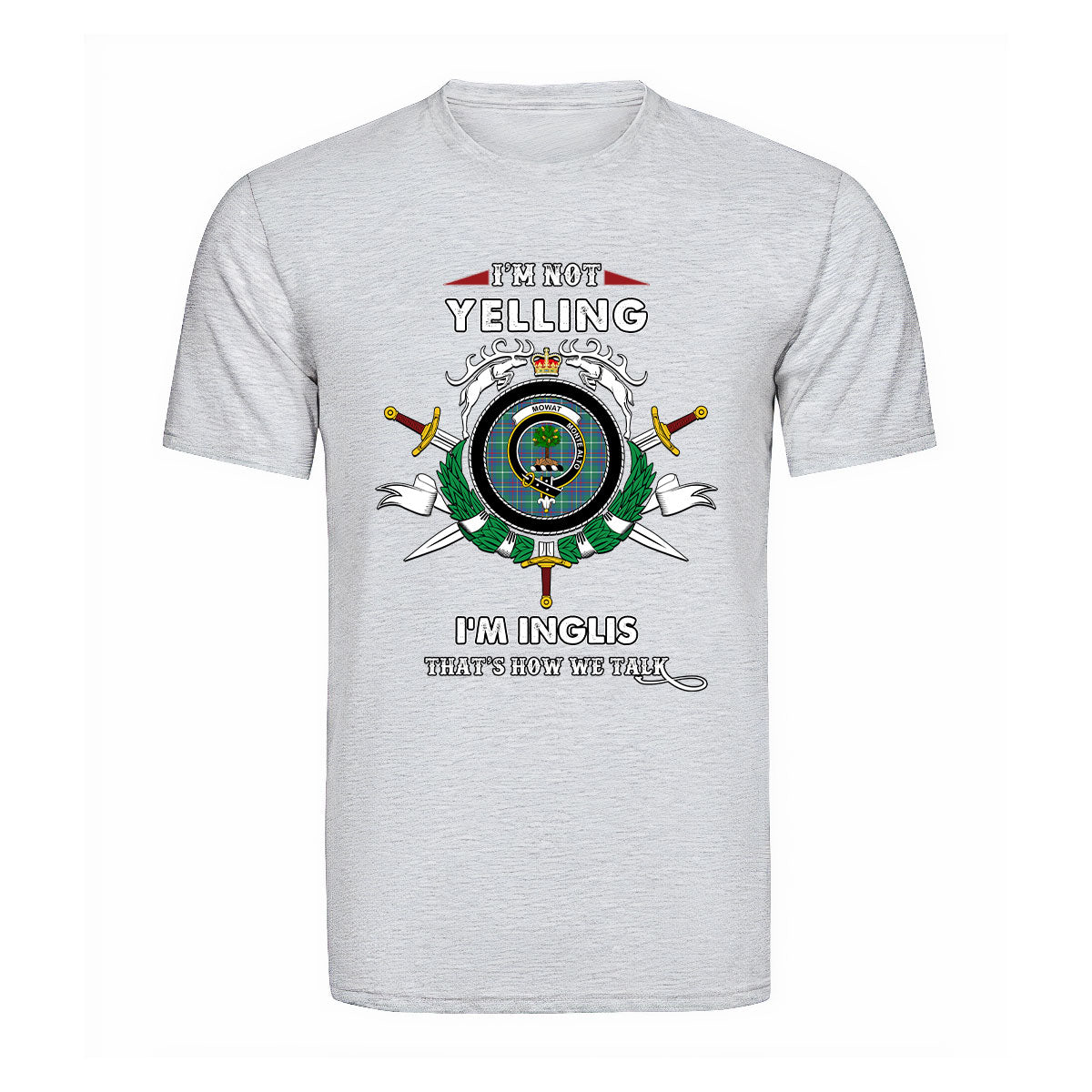 Inglis Tartan Crest T-shirt - I'm not yelling style