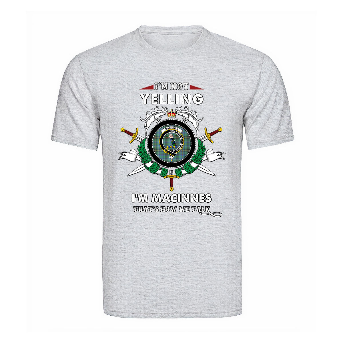 MacInnes Tartan Crest T-shirt - I'm not yelling style