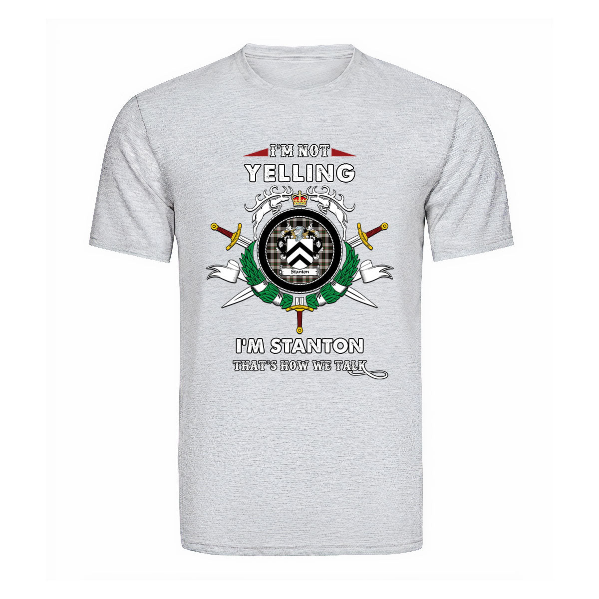 Stanton Tartan Crest T-shirt - I'm not yelling style