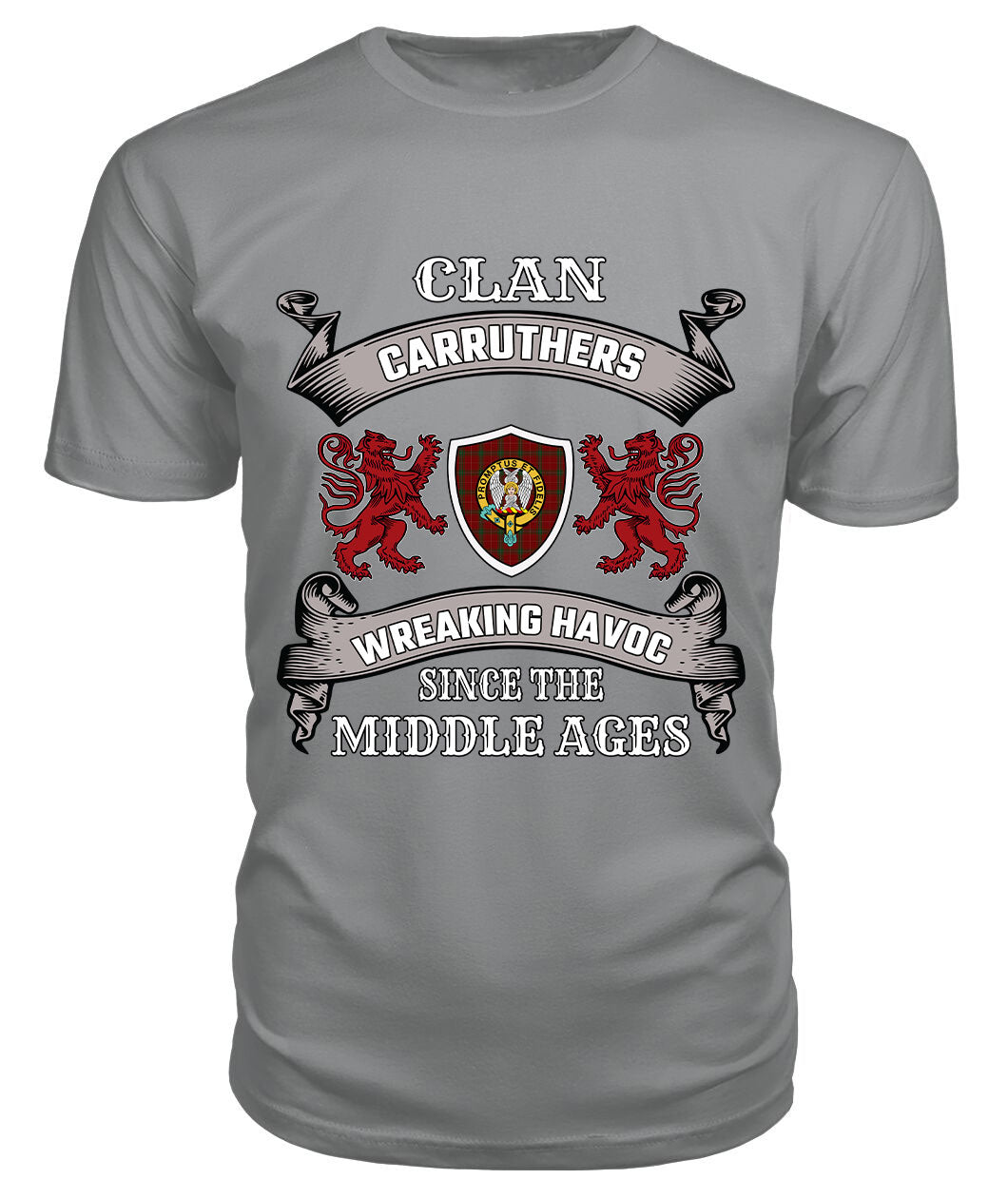 Carruthers Family Tartan Official Crest - 2D T-shirt