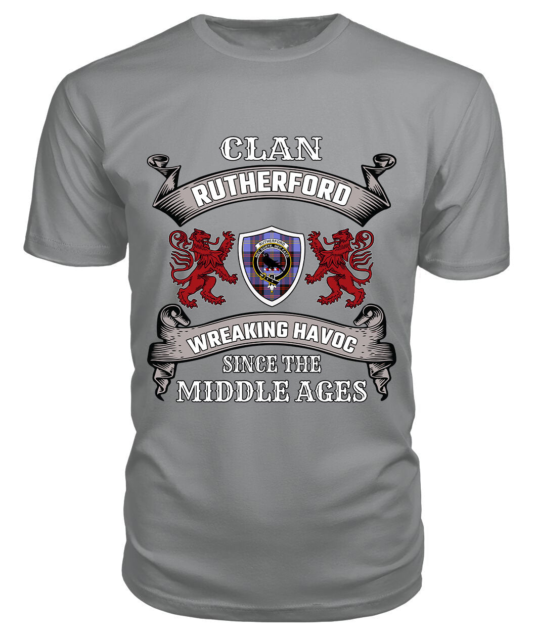 Rutherford Family Tartan - 2D T-shirt