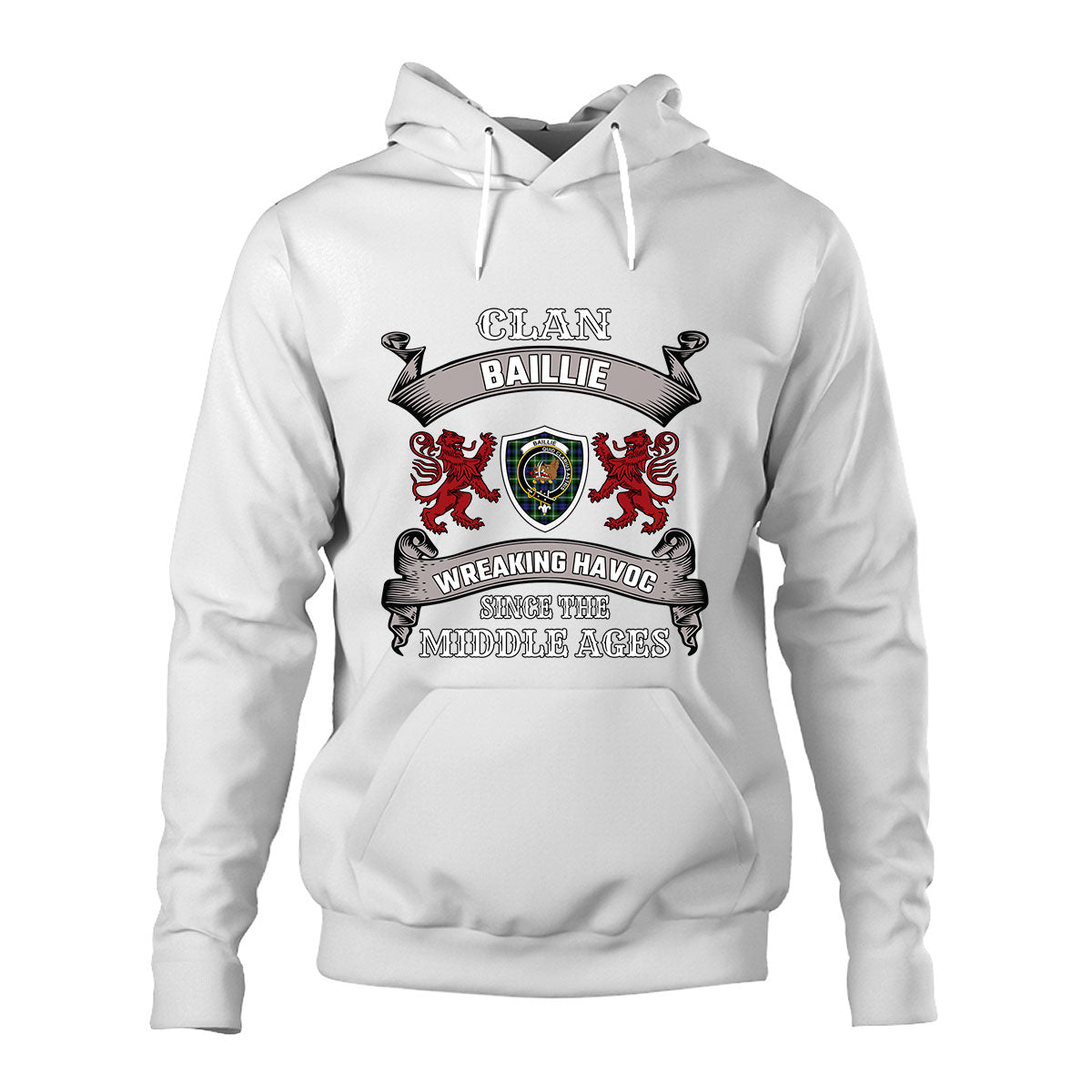 Baillie Family Tartan - 2D Unisex Hoodie