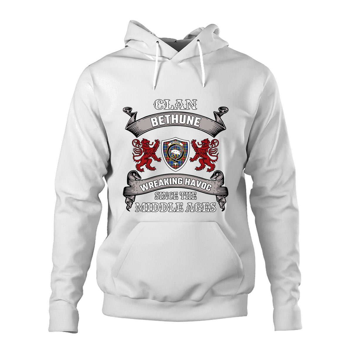 Bethune Family Tartan - 2D Unisex Hoodie