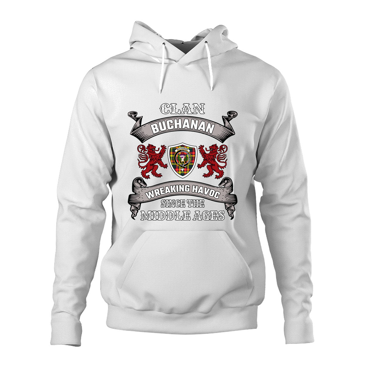 Buchanan Family Tartan - 2D Unisex Hoodie