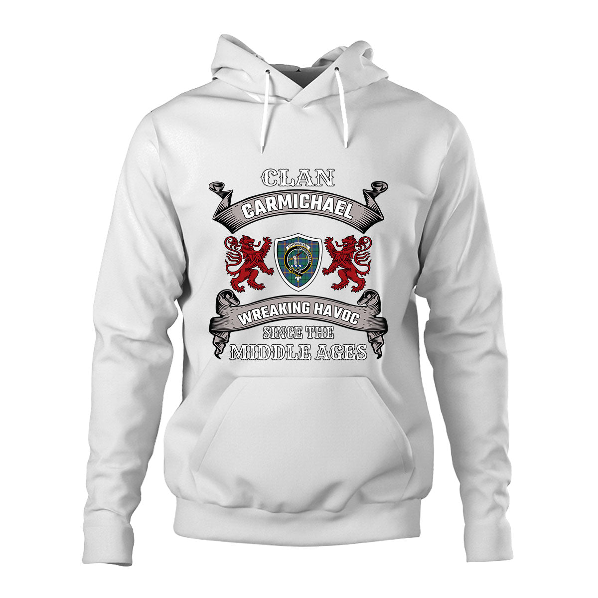 Carmichael Family Tartan - 2D Unisex Hoodie