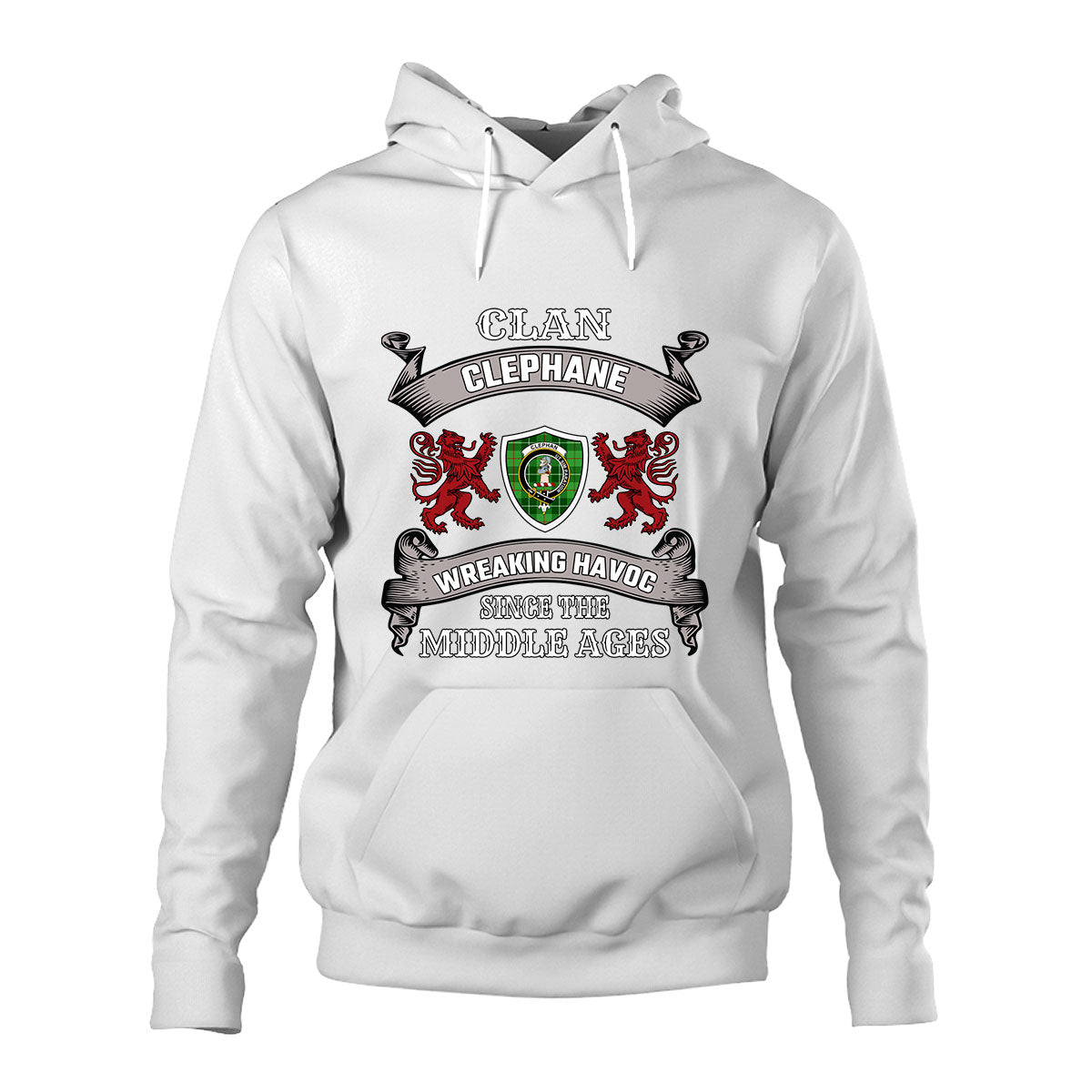 Clephane Family Tartan - 2D Unisex Hoodie