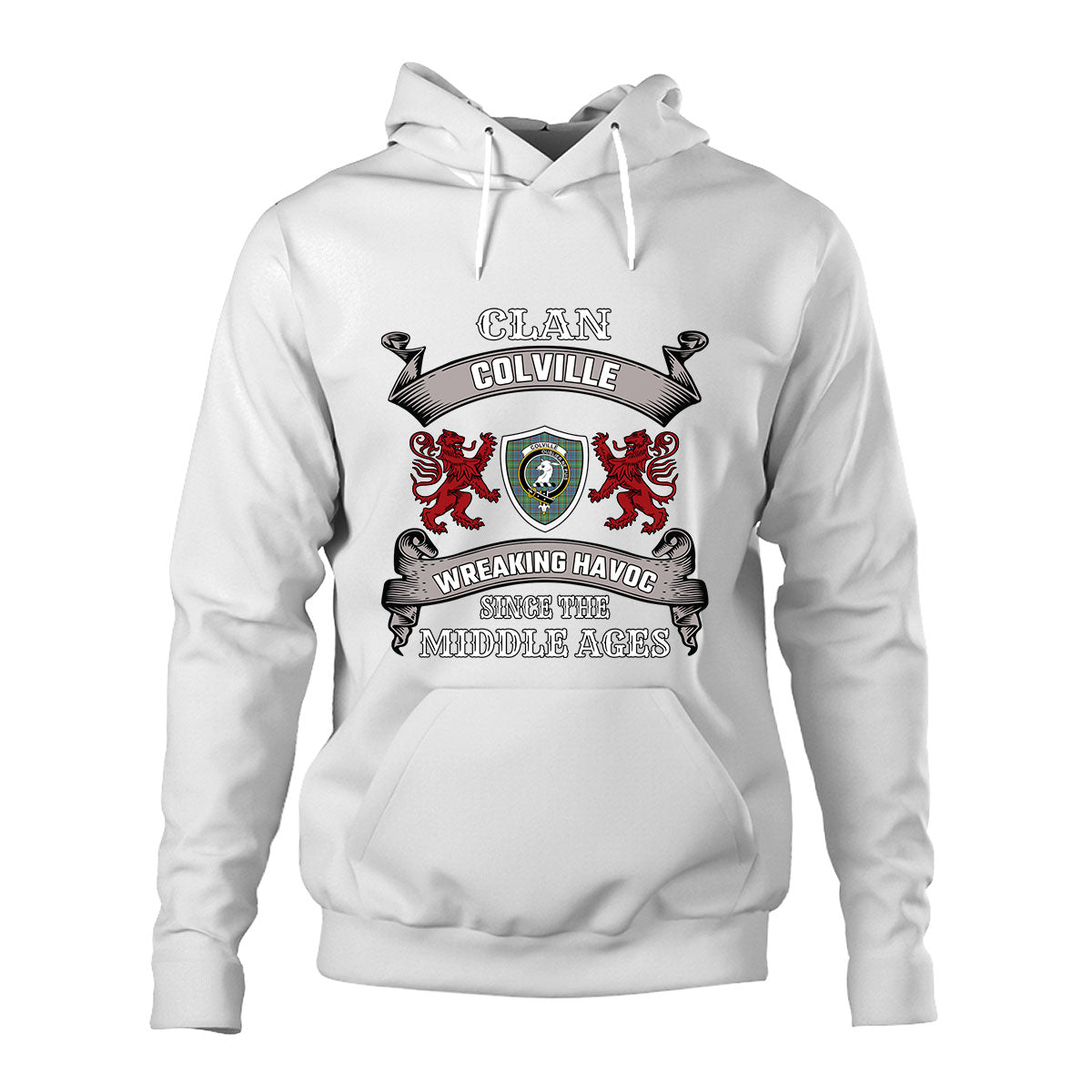 Colville Family Tartan - 2D Unisex Hoodie