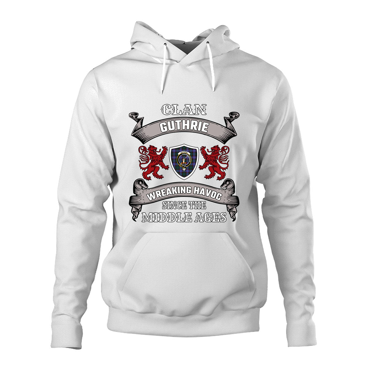 Guthrie Family Tartan - 2D Unisex Hoodie