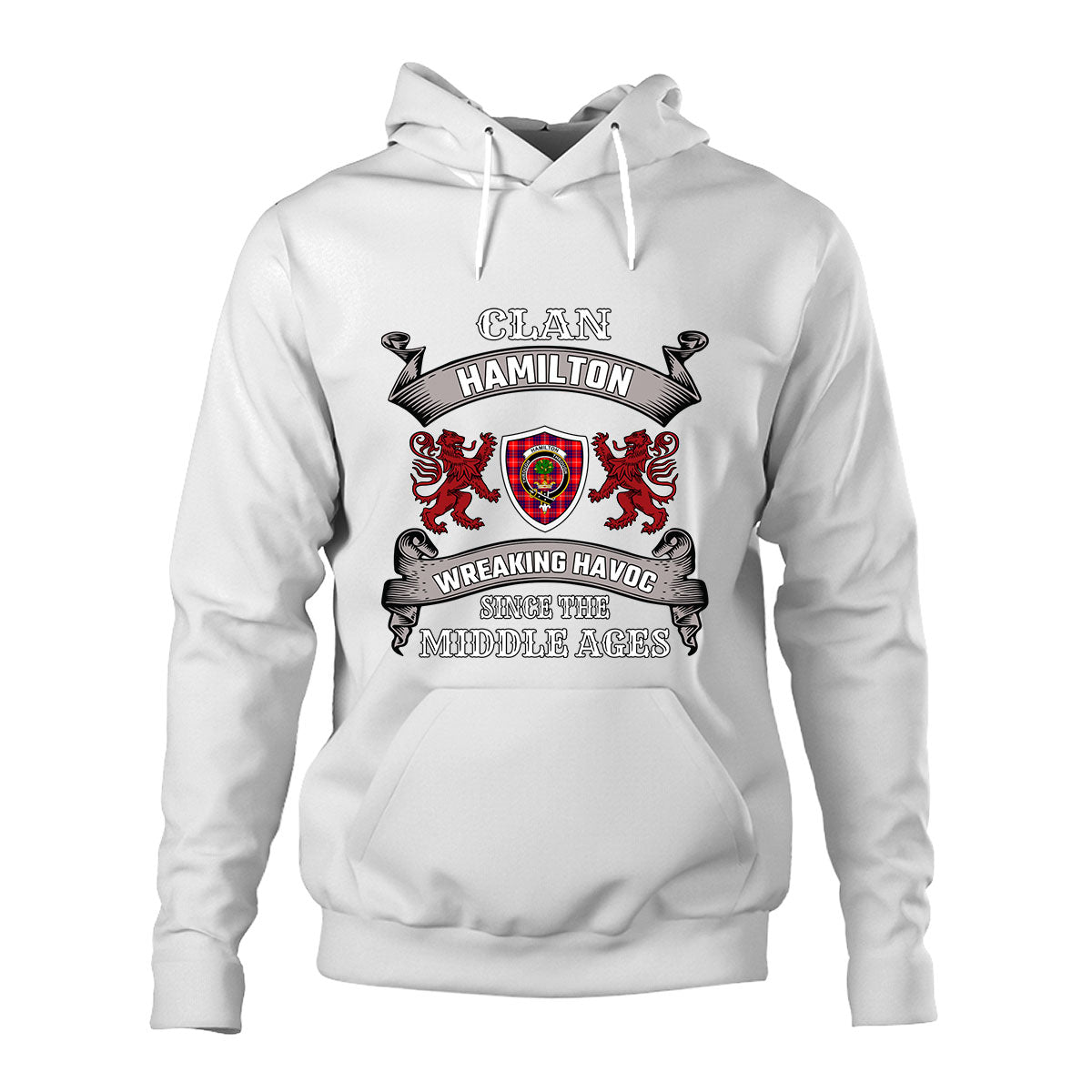 Hamilton Family Tartan - 2D Unisex Hoodie