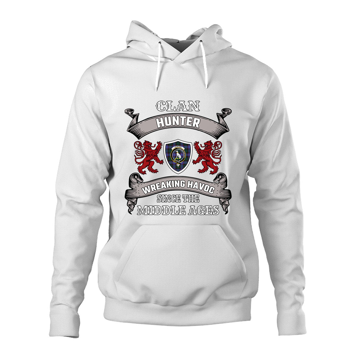 Hunter Family Tartan - 2D Unisex Hoodie