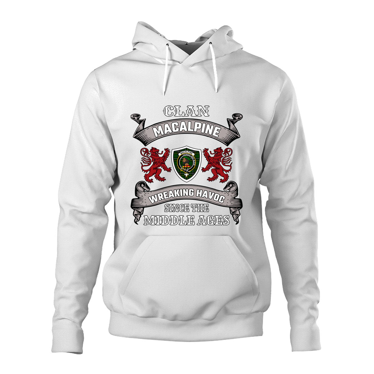 MacAlpine Family Tartan - 2D Unisex Hoodie