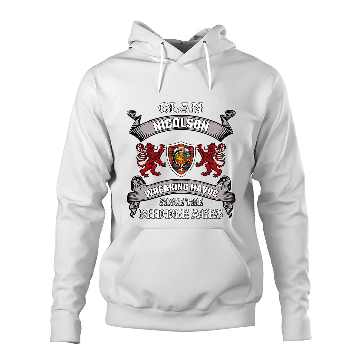 Nicolson Family Tartan - 2D Unisex Hoodie