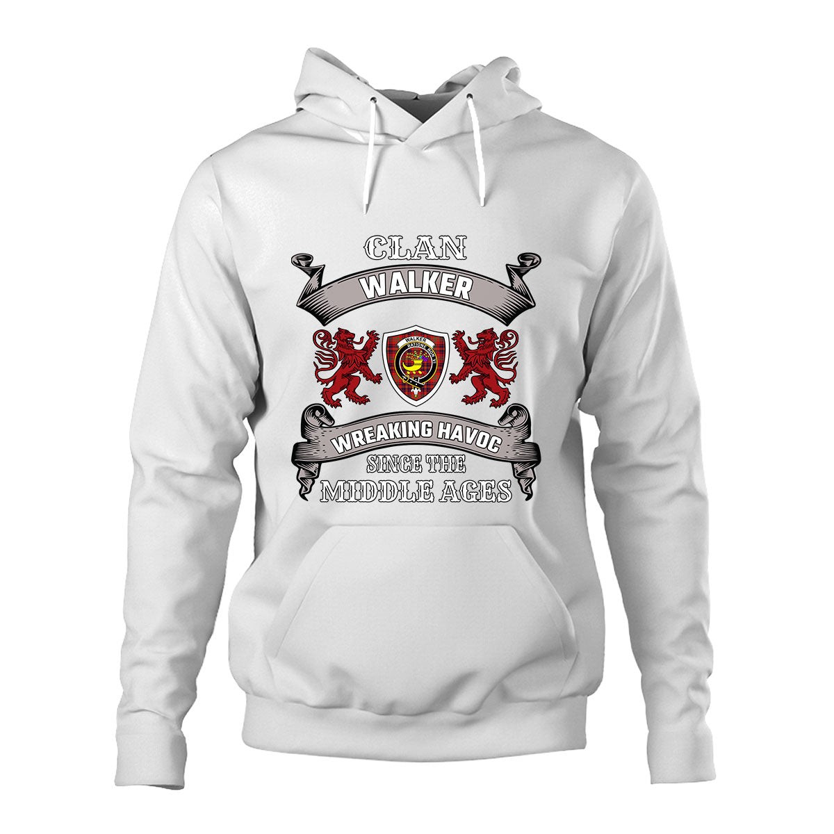 Walker Family Tartan - 2D Unisex Hoodie