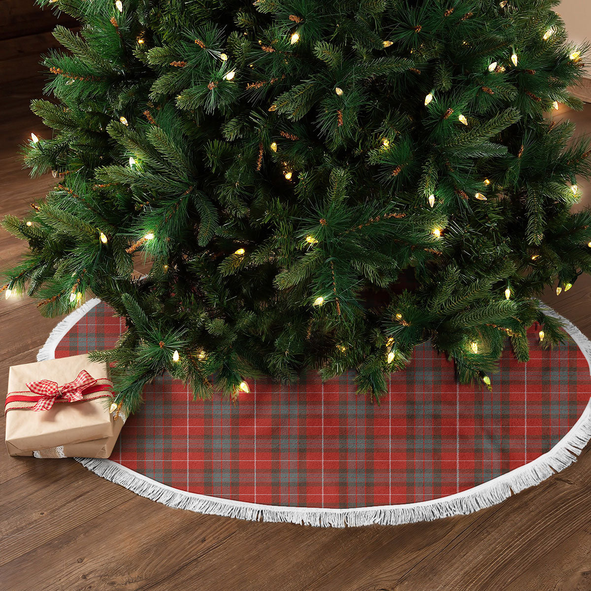 Fraser (of Lovat) Weathered Tartan Christmas Tree Skirt