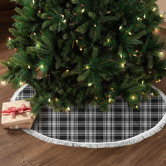 Menzies Black _ White Modern Tartan Christmas Tree Skirt