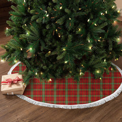 Morrison Red Modern Tartan Christmas Tree Skirt