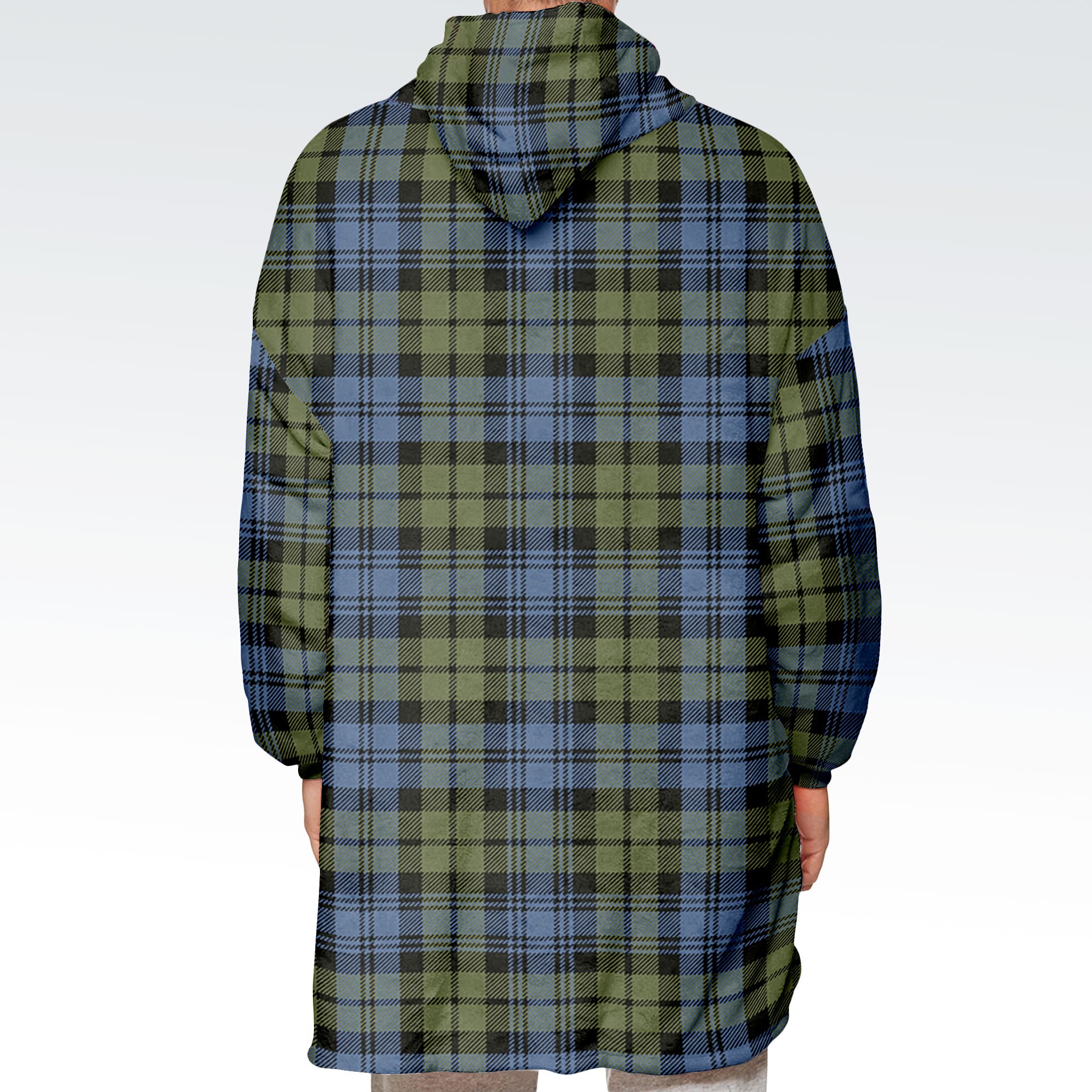 Campbell Faded Tartan Hoodie Blanket