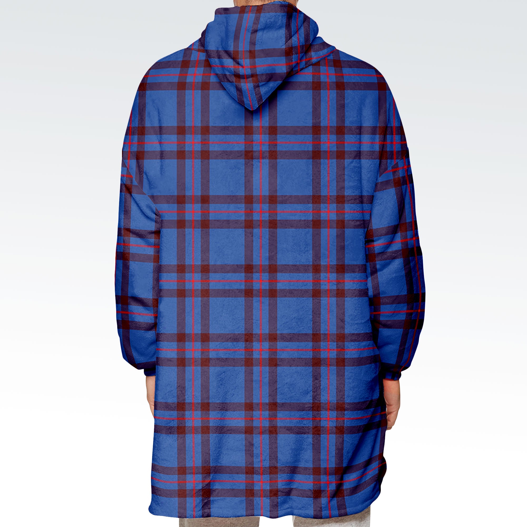 Elliot Modern Tartan Hoodie Blanket