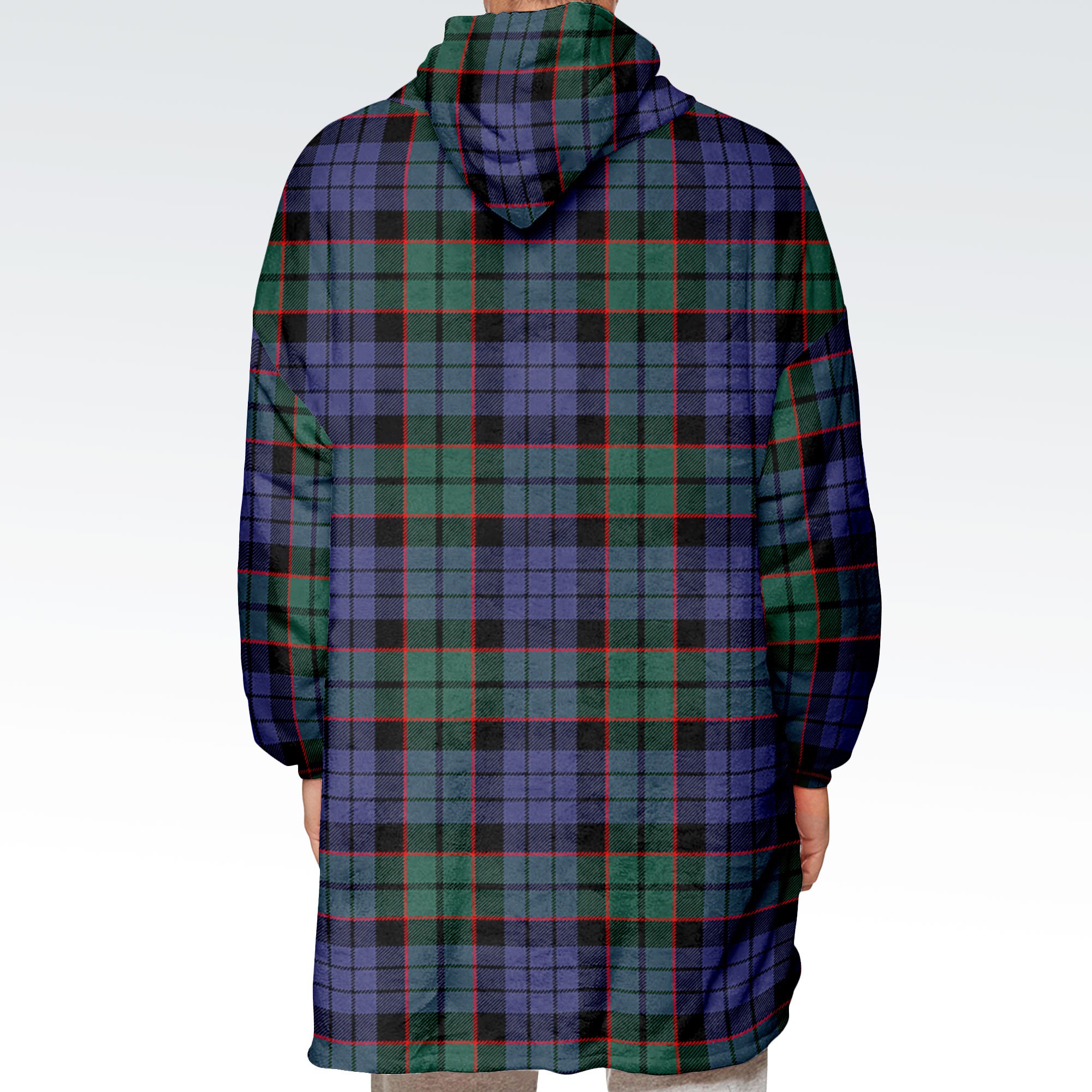 Fletcher Modern Tartan Hoodie Blanket