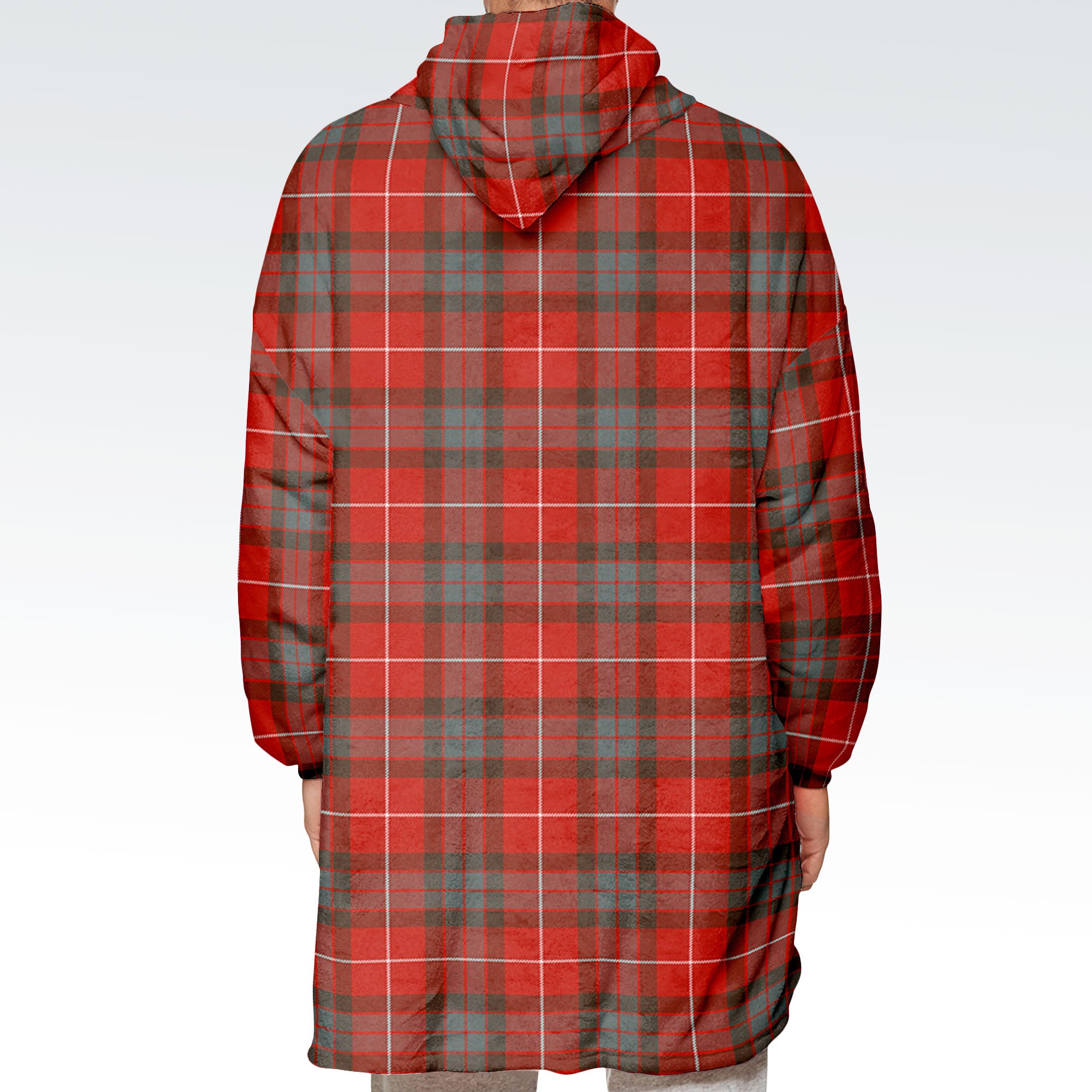 Fraser (of Lovat) Weathered Tartan Hoodie Blanket