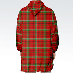 Morrison Red Modern Tartan Hoodie Blanket