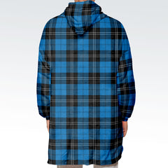 Ramsay Blue Ancient Tartan Hoodie Blanket