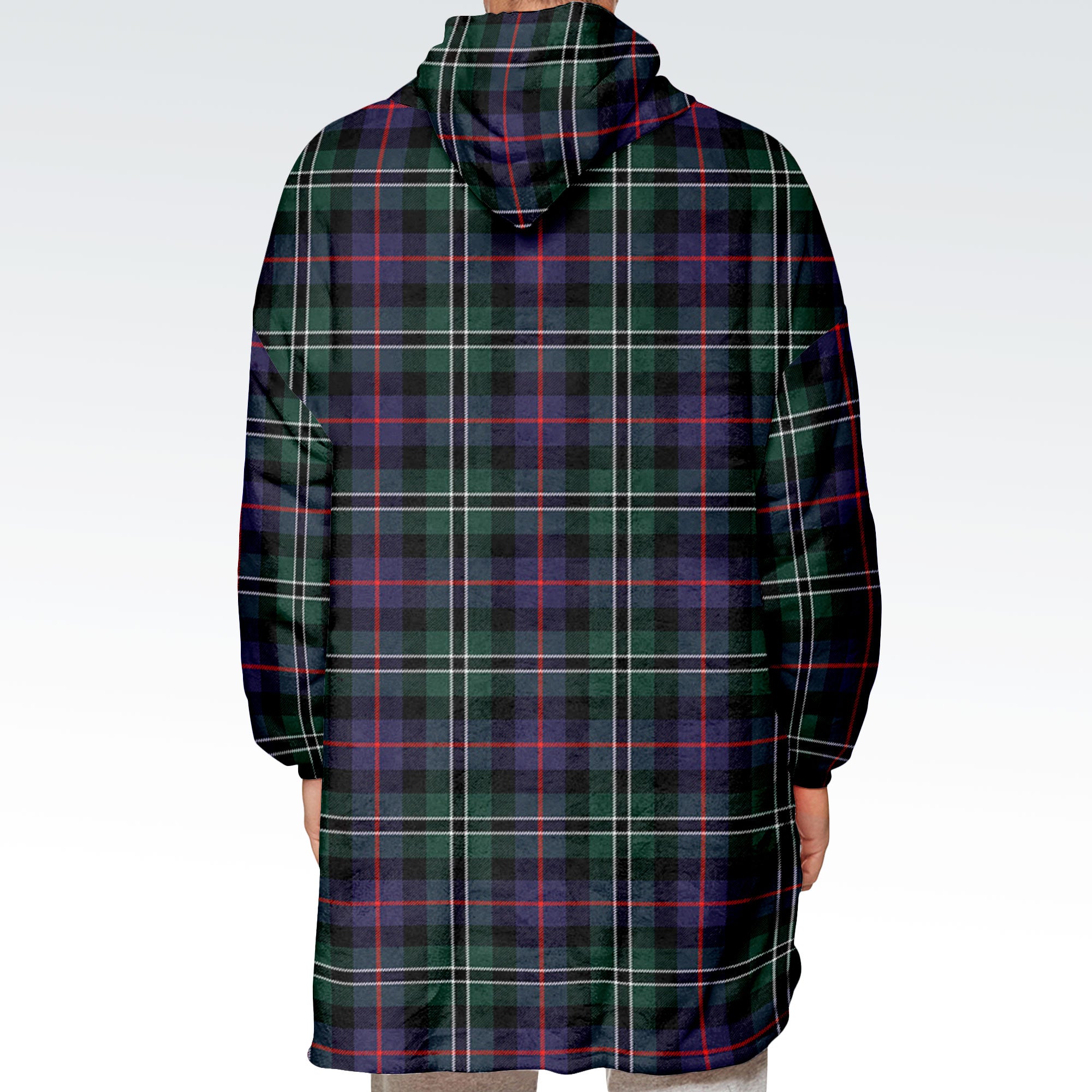 Rose Hunting Modern Tartan Hoodie Blanket