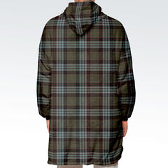 Stewart Old Weathered Tartan Hoodie Blanket