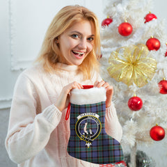 Fletcher Modern Tartan Crest Christmas Stocking