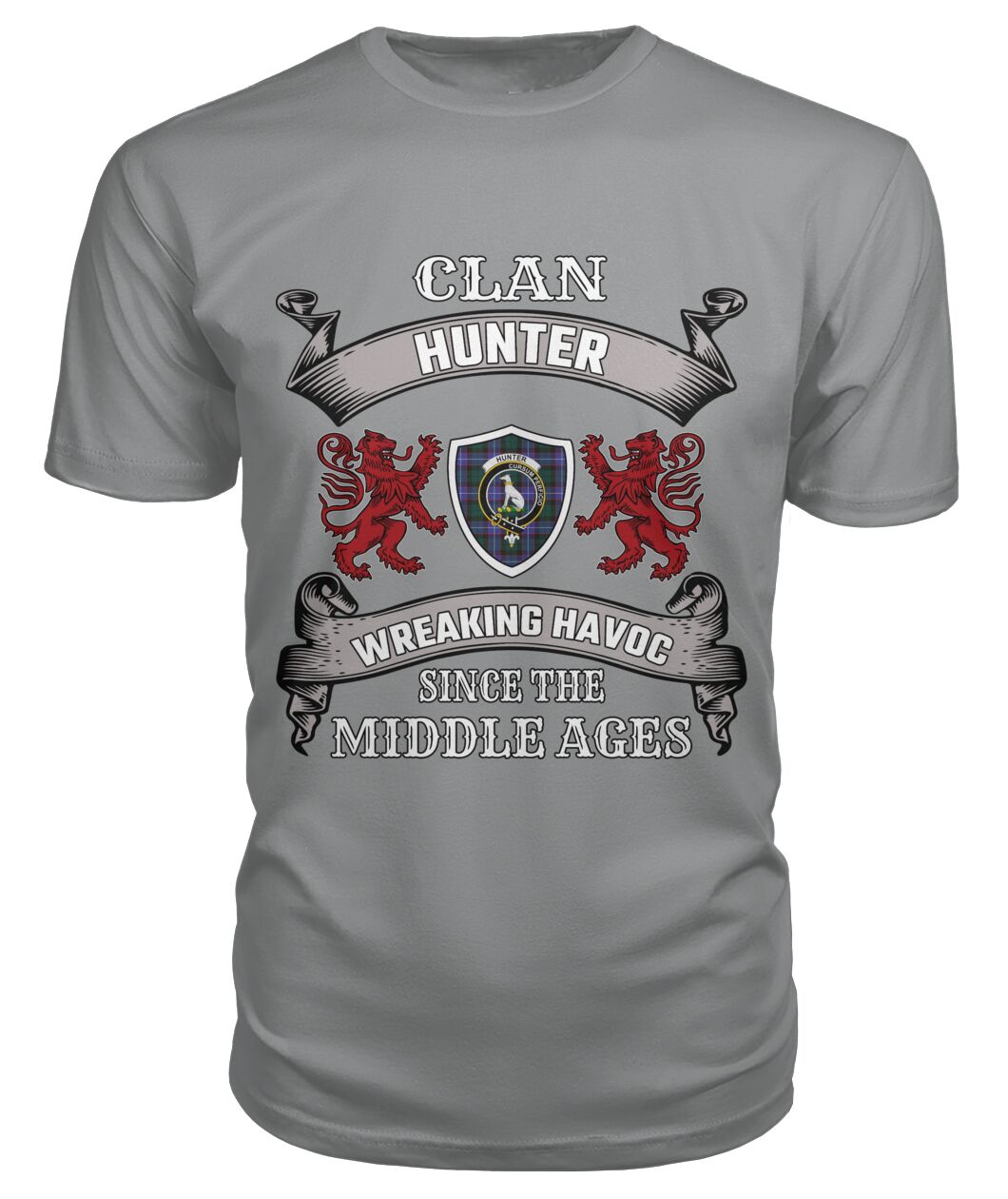 Hunter Family Tartan - 2D T-shirt