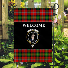 Boyd Tartan Crest Black Garden Flag