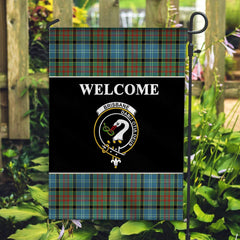 Brisbane Tartan Crest Black Garden Flag