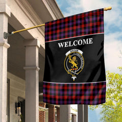 Broun Tartan Crest Black Garden Flag