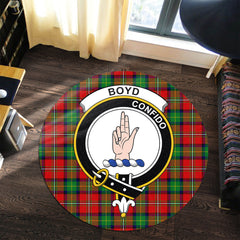 Boyd Tartan Crest Round Rug