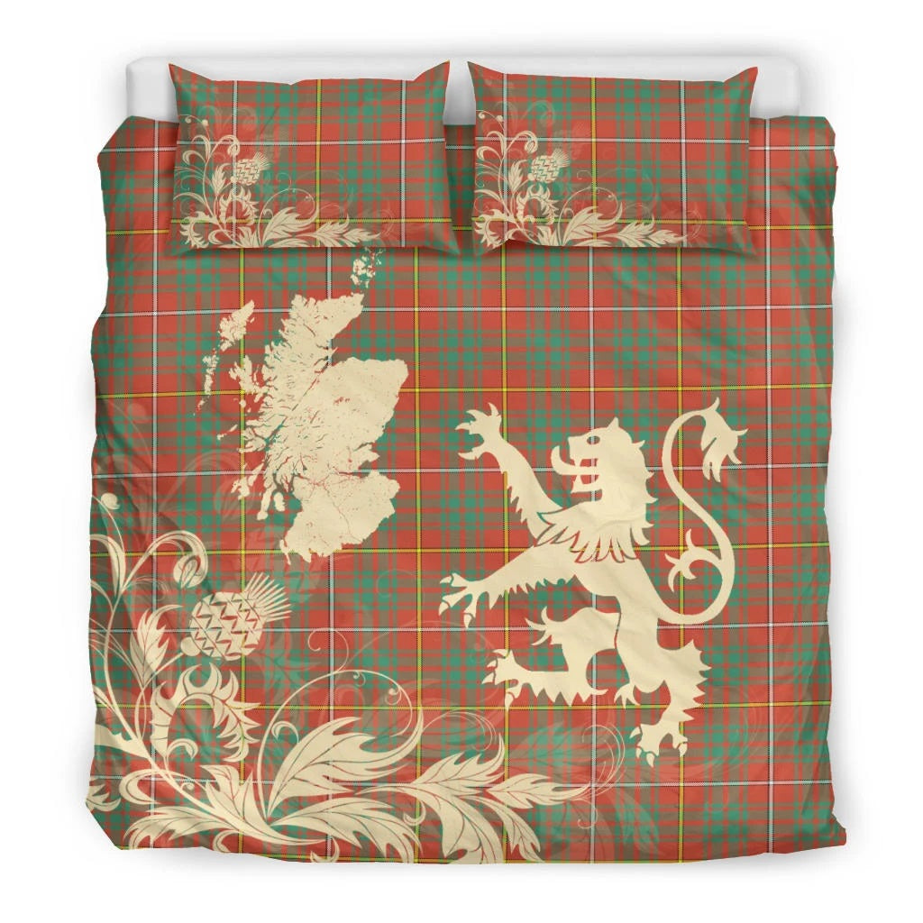 Bruce Family Tartan Crest Lion Bedding Set