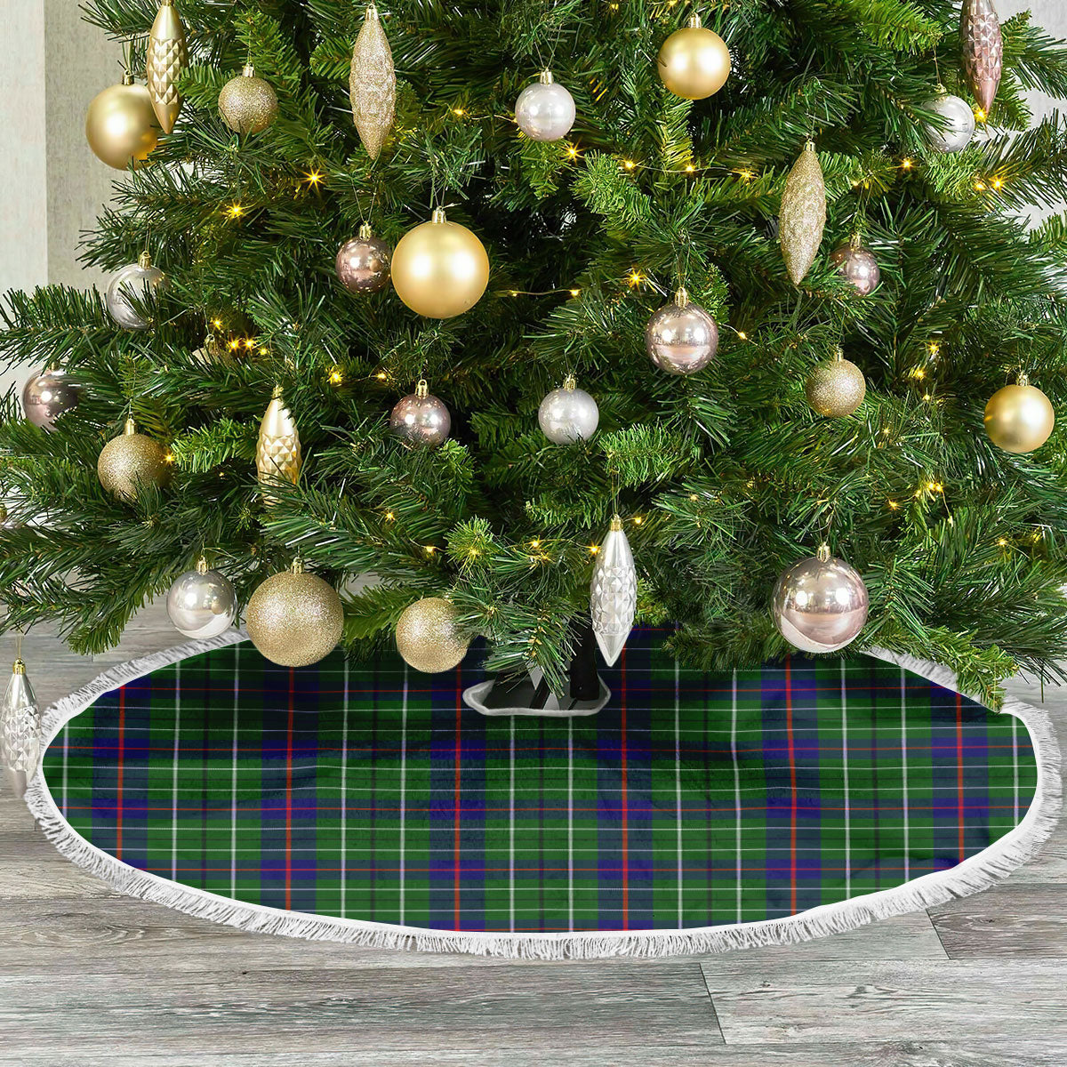 Duncan Modern Tartan Christmas Tree Skirt