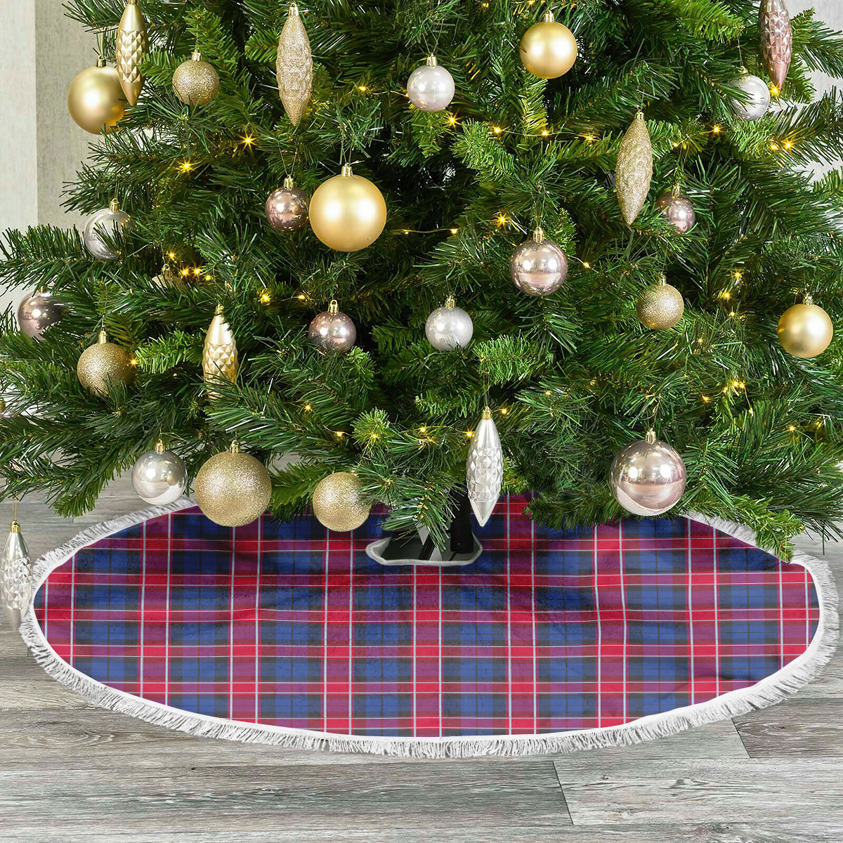 Graham of Menteith Red Tartan Christmas Tree Skirt