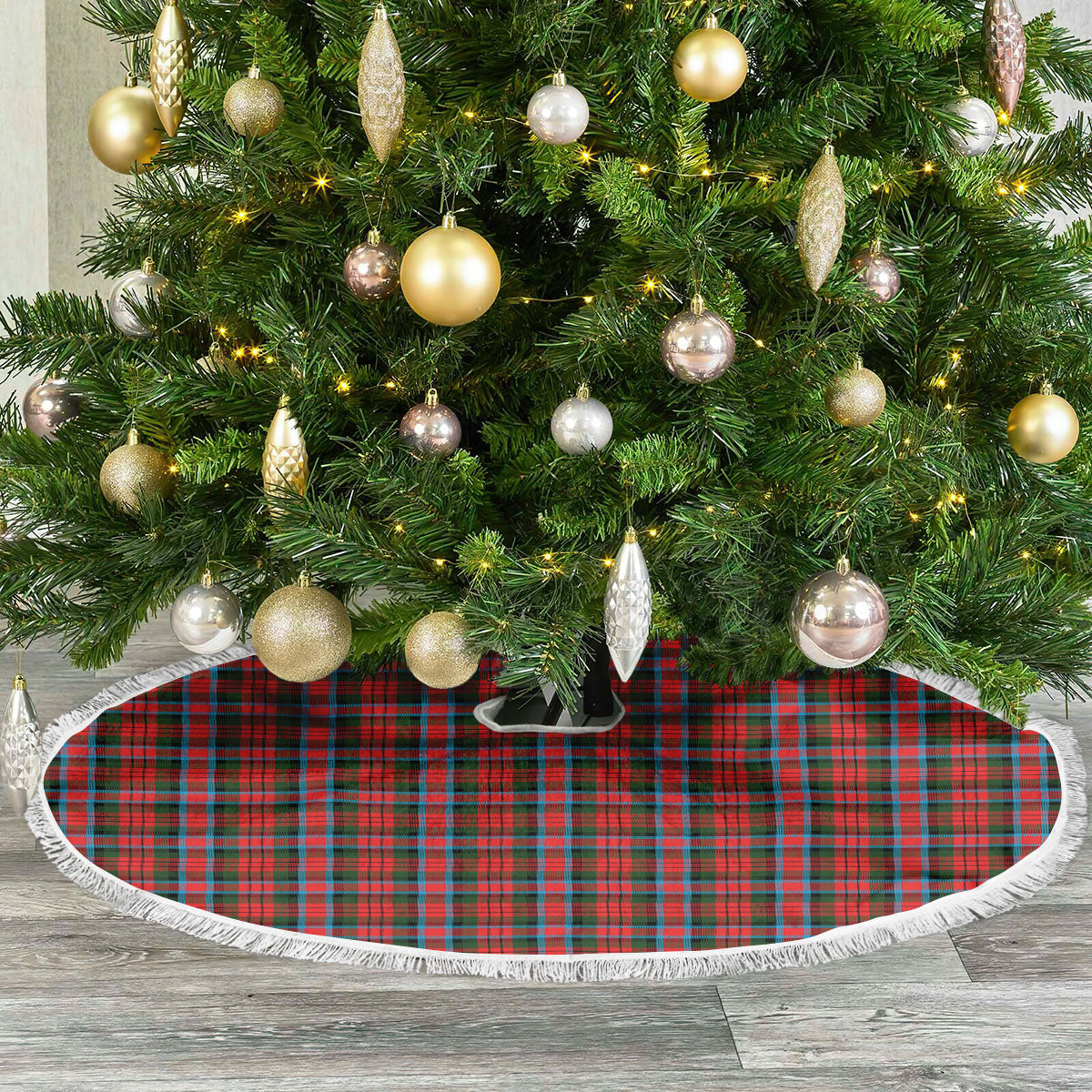 MacDuff Modern Tartan Christmas Tree Skirt