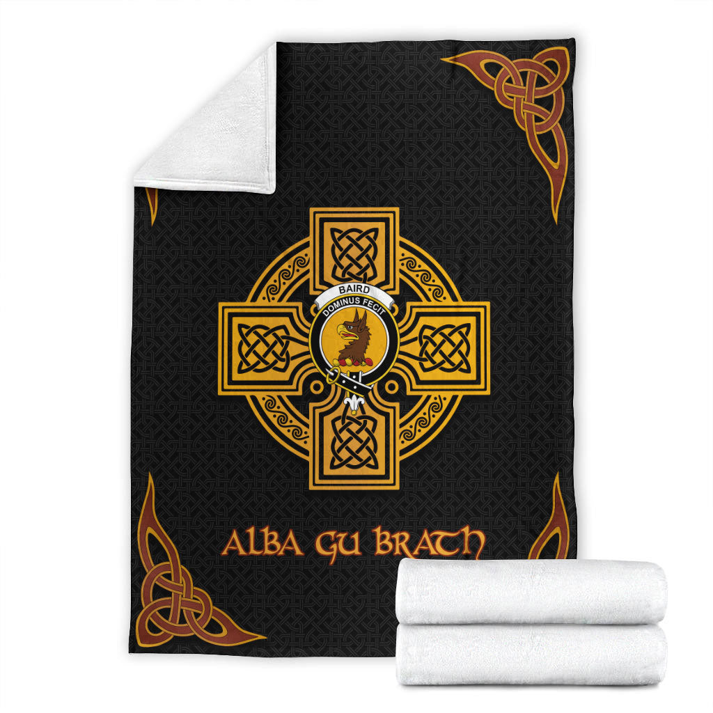 Baird Crest Premium Blanket - Black Celtic Cross Style