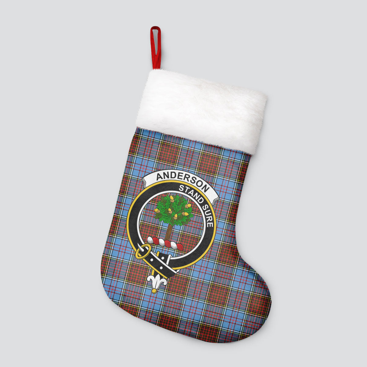 Anderson Modern Tartan Crest Christmas Stocking