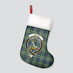 Blyth Tartan Crest Christmas Stocking