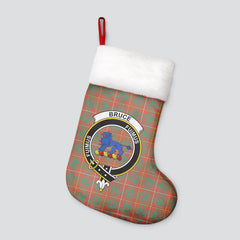 Bruce Ancient Tartan Crest Christmas Stocking