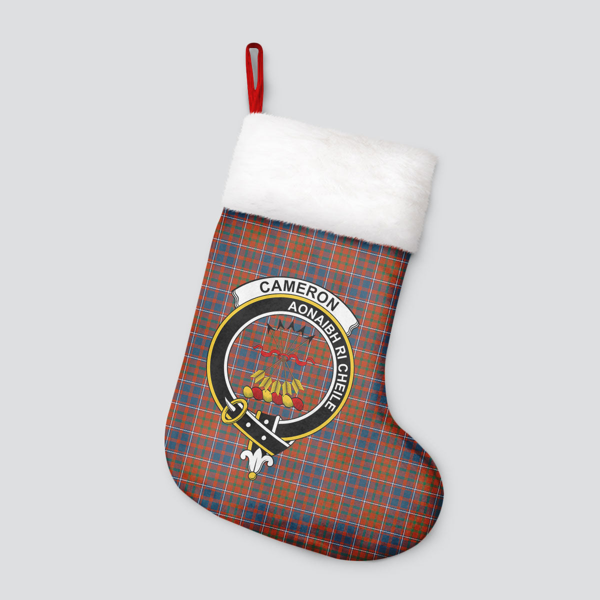 Cameron of Lochiel Ancient Tartan Crest Christmas Stocking