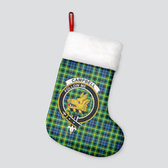 Campbell of Breadalbane Ancient Tartan Crest Christmas Stocking