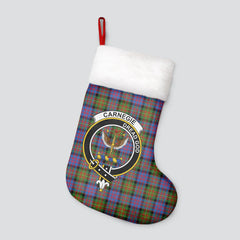 Carnegie Ancient Tartan Crest Christmas Stocking