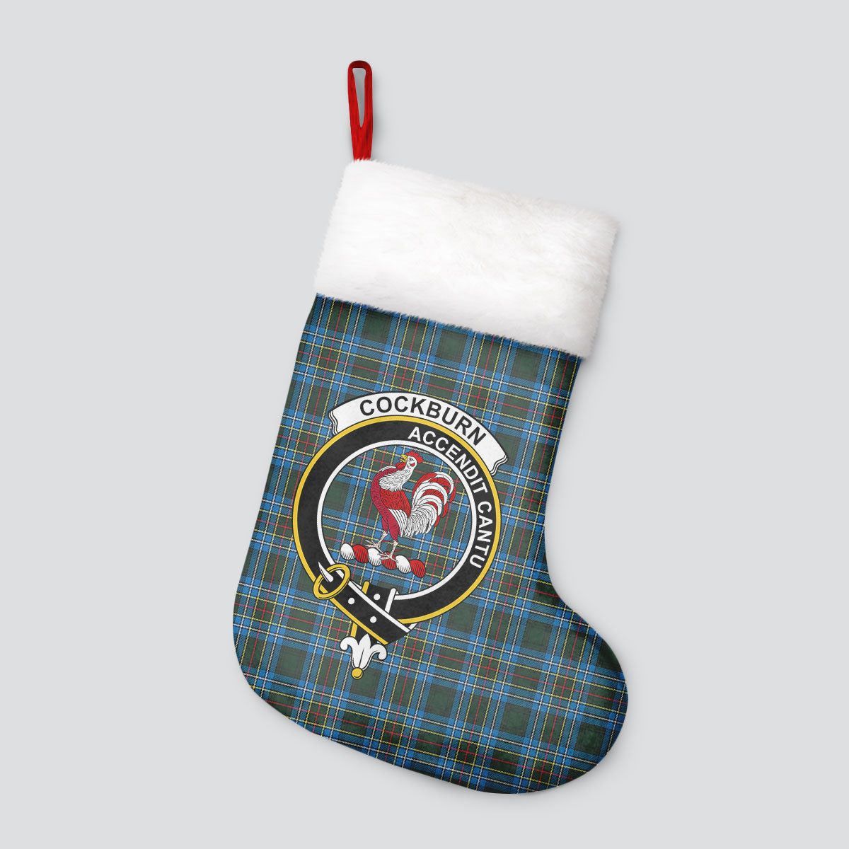 Cockburn Modern Tartan Crest Christmas Stocking