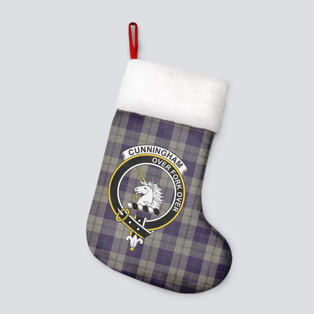 Cunningham Dress Blue Dancers Tartan Crest Christmas Stocking